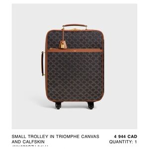 Celine Black and Brown Trolley Bag